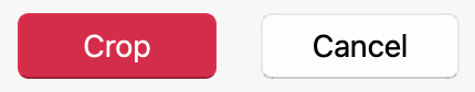 Crop and Cancel Buttons