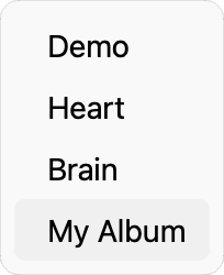 Add Album Menu