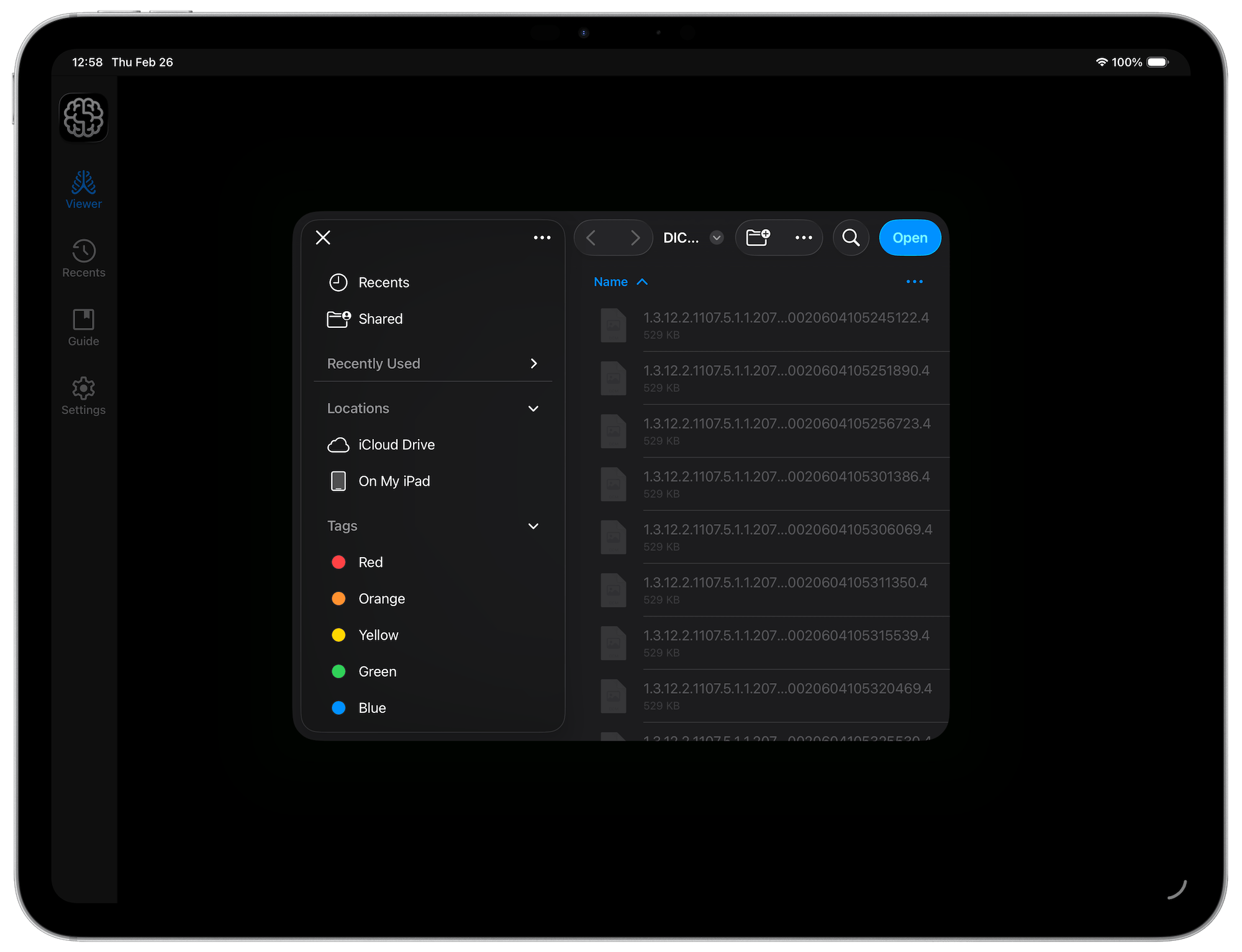 Select DICOM Folder