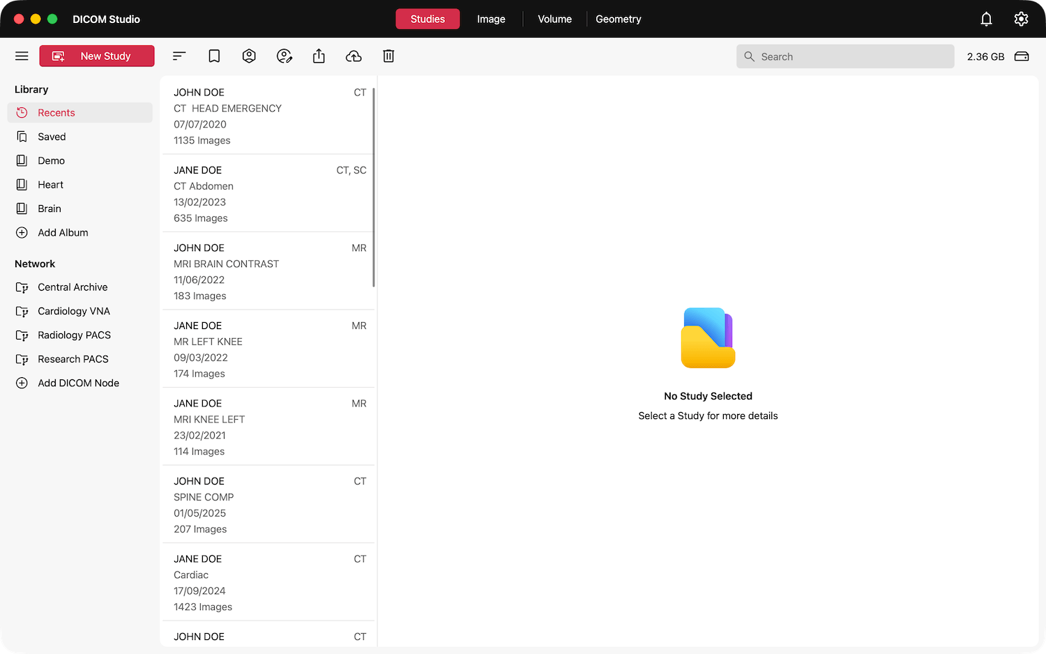 Studies Tab